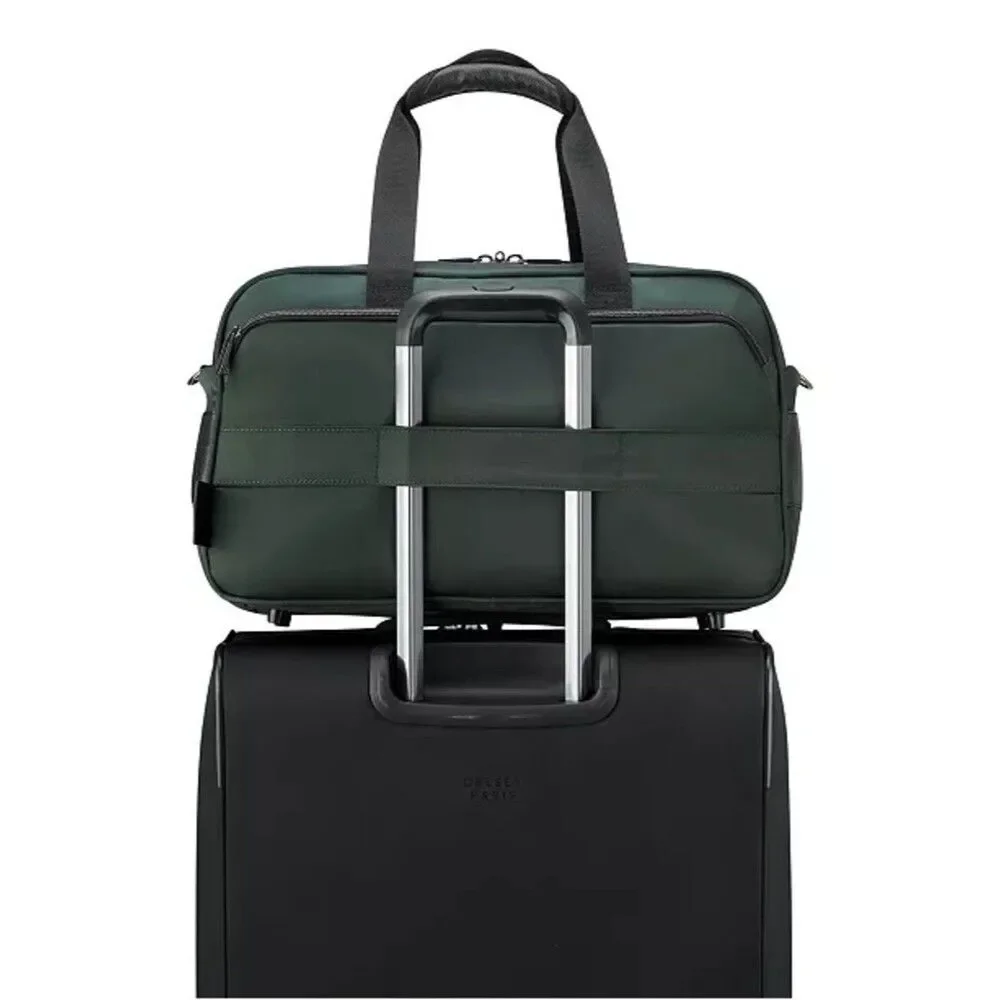 Delsey Paris Men's Dark Green Laptop Weekender Bag duffel bag, luggage